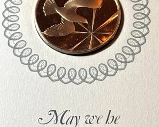 1972 Franklin Mint Peace Card