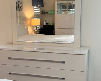 Luxury Contemporary Bedroom Collection with Dresser, Mirror & Nightstands