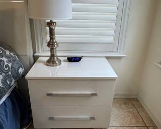 Contemporary High-Gloss White Bedroom Collection