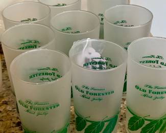 vintage Old Forester mint julep glasses