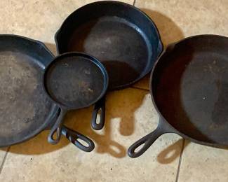 cast iron skillets--plus we have one more!