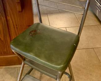 1950's era vinyl and chrome stool