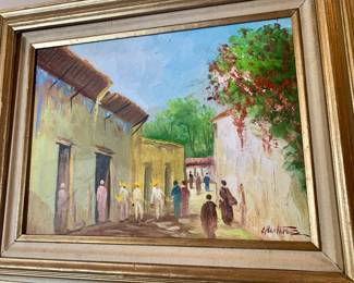 original oil on canvas signed A Martinez