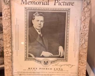 1935 Huey Long Memorial  and original frame