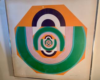 signed screenprint titled "Insfinitesimale Constantes" created by American Ronald Abram 1970