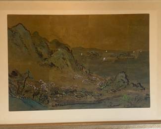 2nd Japanese landscape on silk--gorgeous