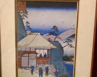 woodblock print "Yumoto" from the series Seven Hot Springs of Hakone by Japanese artist Utagawa Hiroshige
