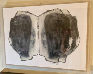 abstract print "Each Other" by artist Boriana Mihailovska  in acrylic frame