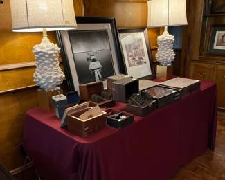 antique watch repair parts in original cabinets