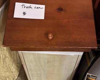 WOODEN TRASH CAN