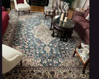 50 RAJ Persian Silk Wool Rug 13.9 x 9.10 