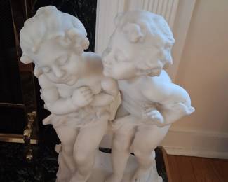Boy girl sculpture Paris by A. Gory