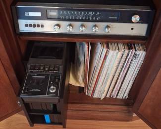 Vintage Fisher Receiver, cassette turntable 1960s. Working!