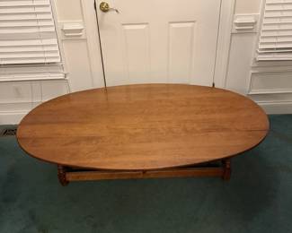 $450 Vintage Stickley Cherry Double Gate Leg Drop leaf Coffee Table Wood Side Table