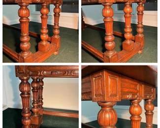 $4500 18th Antique English Oak Wood Refectory Table Refectory Dining Table 
