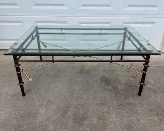$799 Bernhardt Mid Century Giacometti Style Hollywood Regency Neoclassical Table