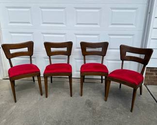 $599 4 MCM Heywood Wakefield Dogbone Dining Chairs