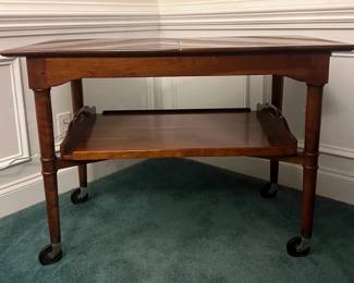 $499 Vintage Stickley Cherry Tea Bar Cart Table Stickley Buffet Table Cart Furniture