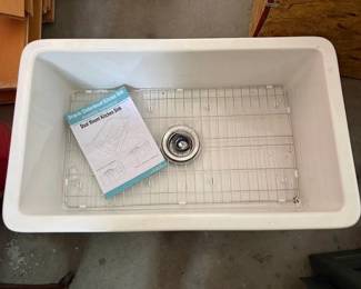 $99 New Fireclay Ceramic Sink 10" by 19" by 32" 