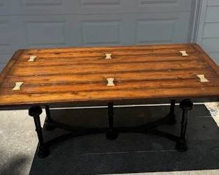 $1400 Henredon Acquisitions Convertable Townley William & Mary Harvest Table Console Dining Table