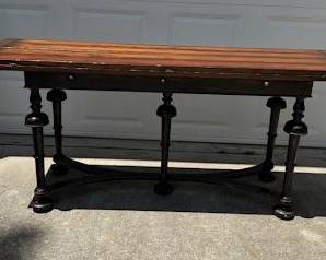 $1400 Henredon Acquisitions Convertable Townley William & Mary Harvest Table Console Dining Table