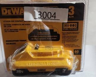 DeWalt 20V MAX DCB230 3 Ah Lithium-Ion Compact Battery