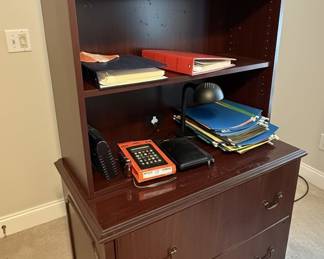 HON 94000 Series Two-Drawer Lateral File with Bookcase Hutch