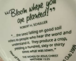 Robert H. Schuller "Bloom Where You Are Planted" Trinket Box