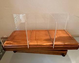 Cliff Kernen Wood and Acrylic Rotating Display Stand
