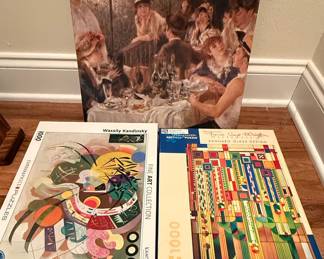 Wassily Kandinsky Dominant Curve and Frank Lloyd Wright Saguaro Glass Design Puzzles