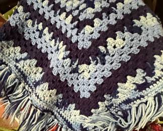 Granny Square Crochet Poncho Style