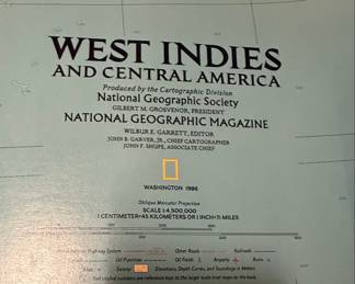 National Geographic Tourist Islands of the West Indies Map