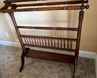 Victorian Mahogany Barley Twist Quilt Rack
