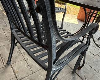 Woodard Style Cast Iron Patio Dining Set
