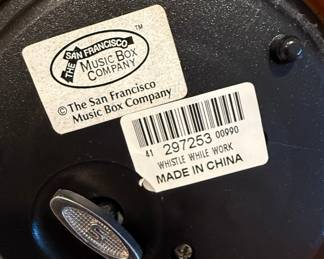 San Francisco Music Box Company "Whistle While You Work" Sewing Machine Music Box