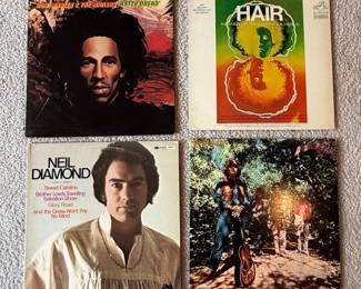 Various Artists Vinyl Records - Bob Marley, HAIR Soundtrack, Neil Diamond, CCR