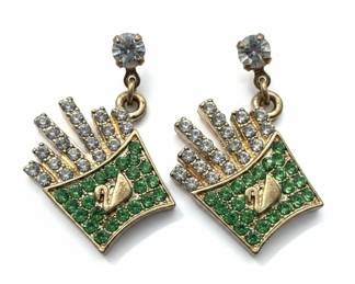 Swarovski Style French Fry Earrings
