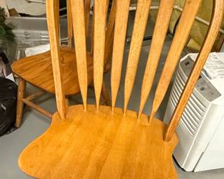 Windsor Style Spindle Back Oak Dining Chair