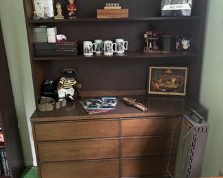 MCM dresser and shelf