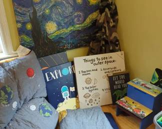Kids Room Outer Space and Car Decor