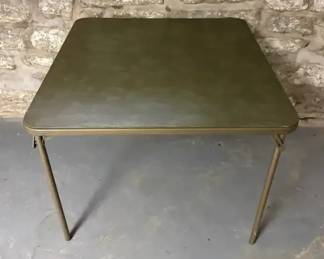Green Folding Card Table