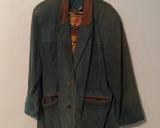 Vintage Outback Red Suede and Leather Coat