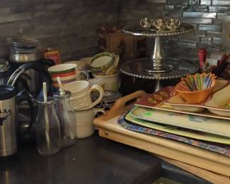 Kitchen Trays, Cups, Utensils And More