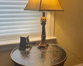 Neo Classical Style Side Table and Lamp