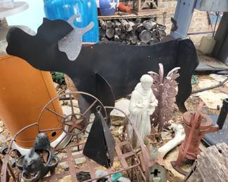 Large metal cow