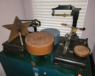 Assorted vintage scales