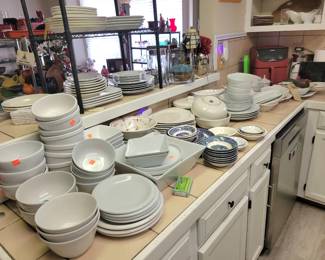 White stoneware dinnerware