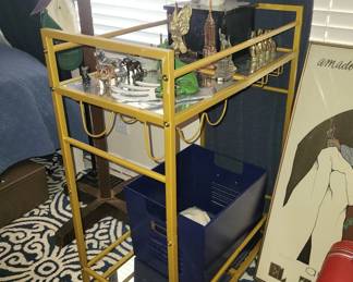 Mirrored bar cart