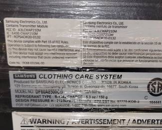 Samsung clothing care system