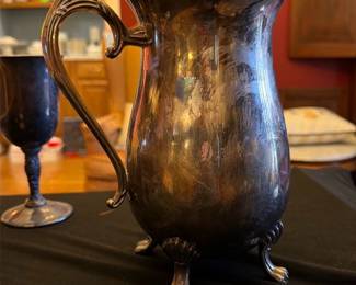 Silverplate Clawfoot Pitcher